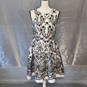 Neiman Marcus Taylor Women's Fit and Flare Pleated Dress